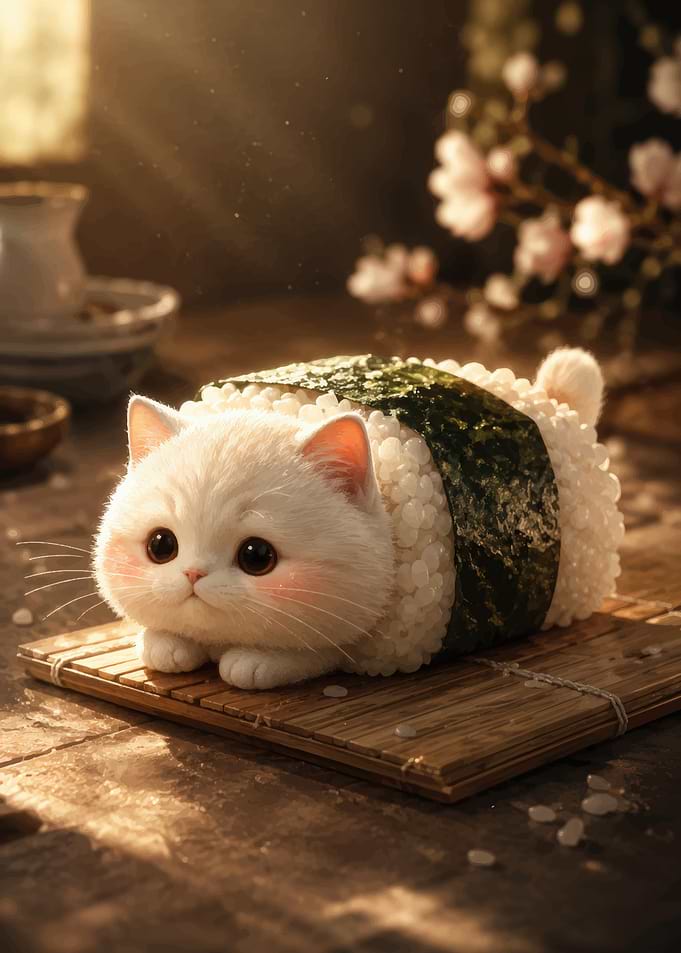 Adorable Sushi Cat Kitten