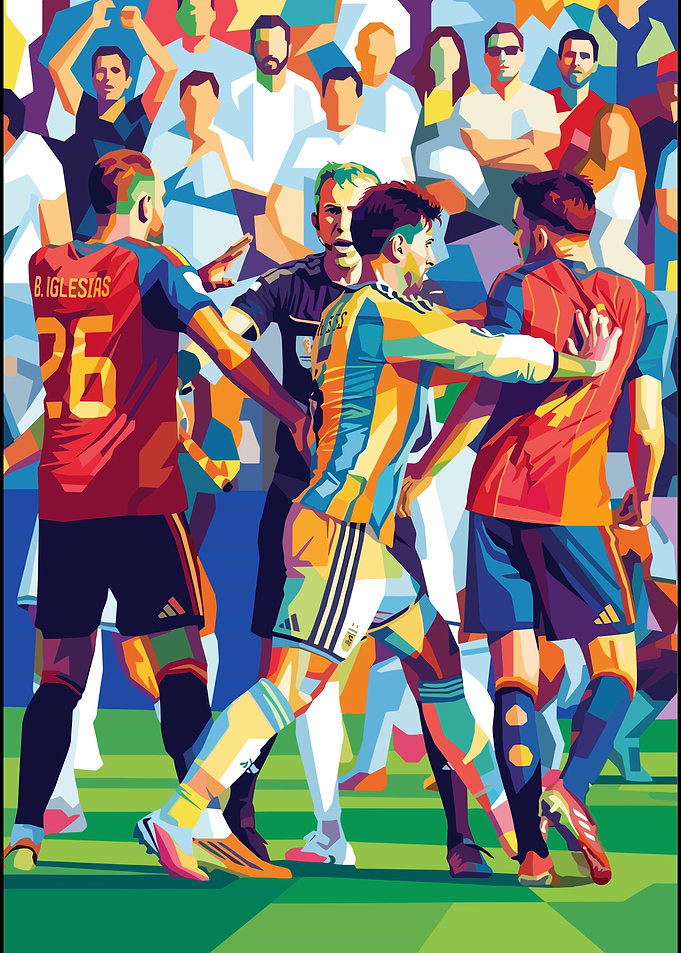 Lionel Messi Soccer Pop Art