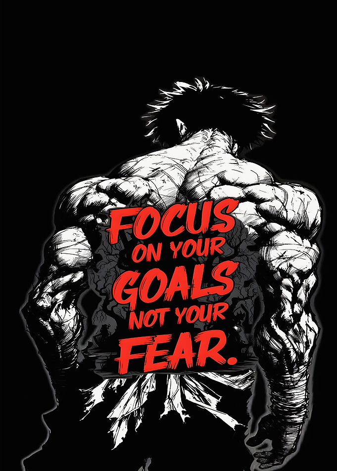 Baki Hanma Inspirational Quote Poster