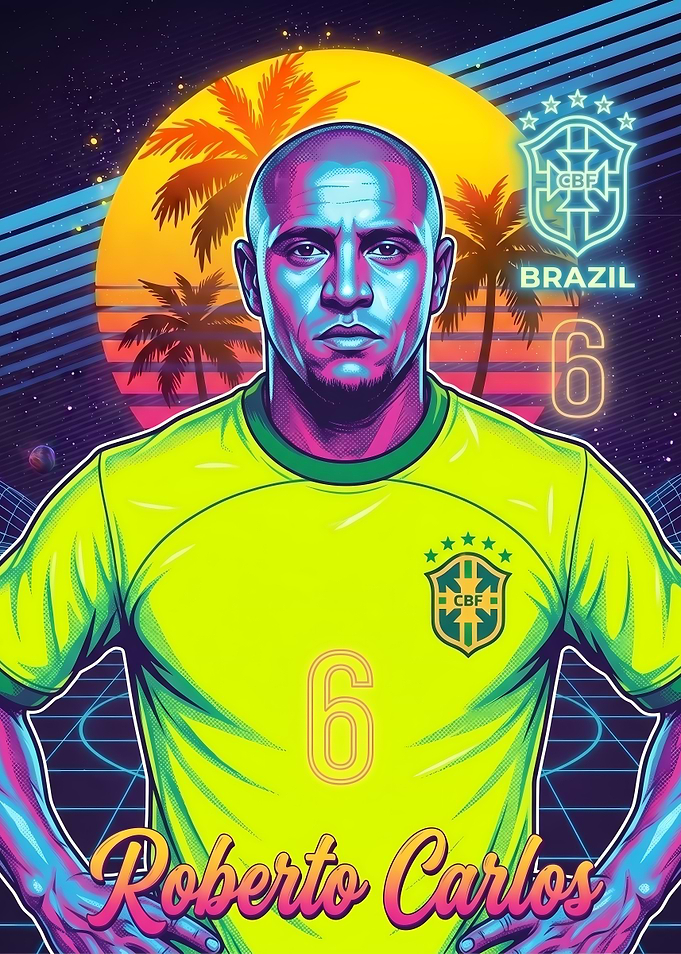 Roberto Carlos Synthwave Brazil Portrait