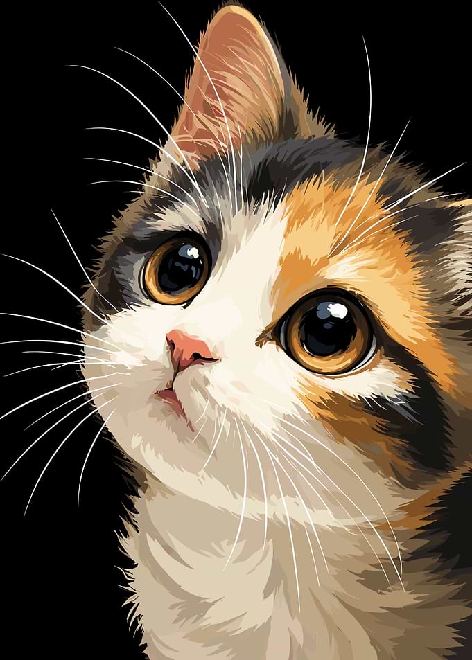 Adorable Calico Kitten Portrait