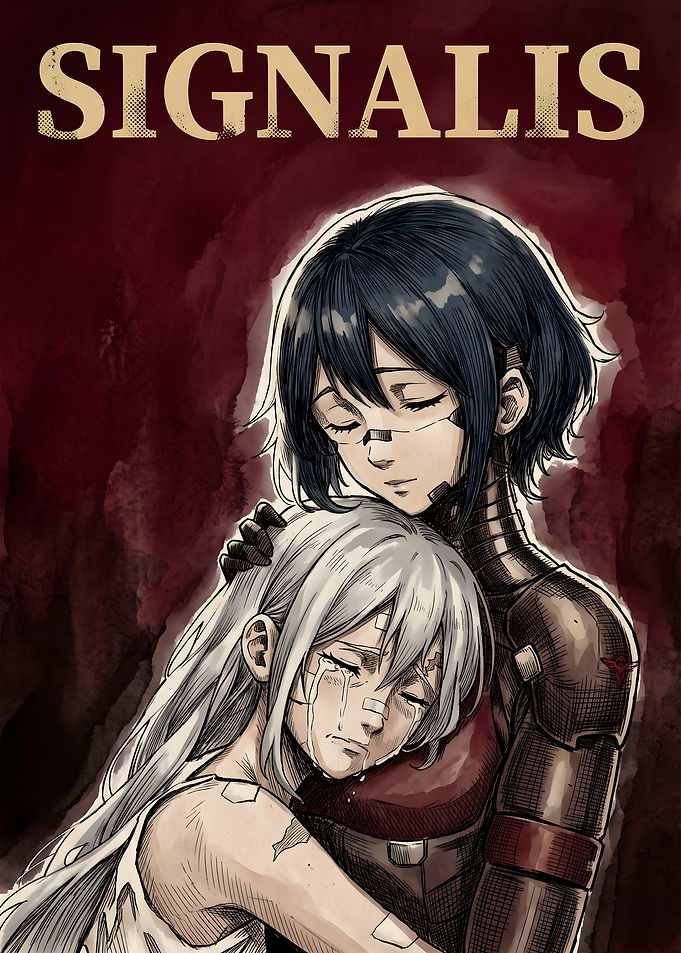 Signalis Elster and Ariane Embrace