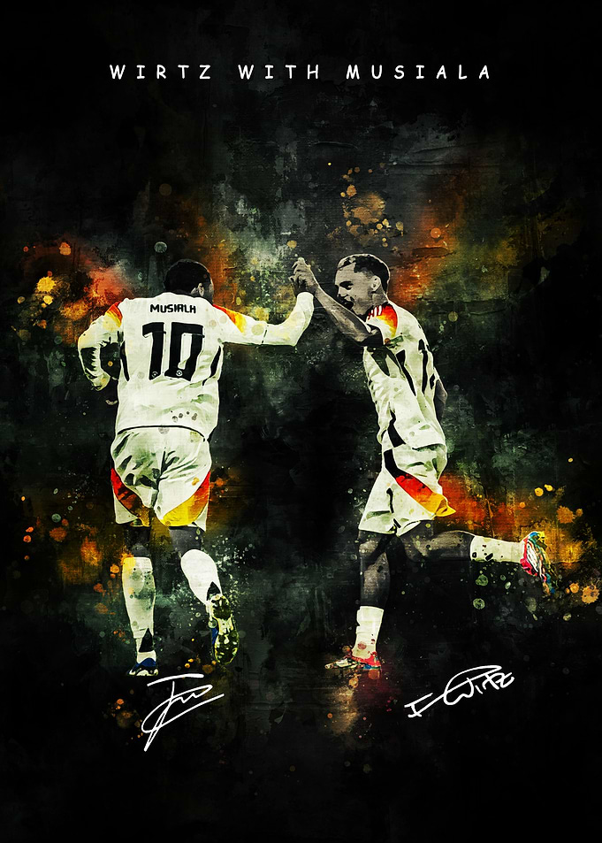 Wirtz and Musiala Football Poster