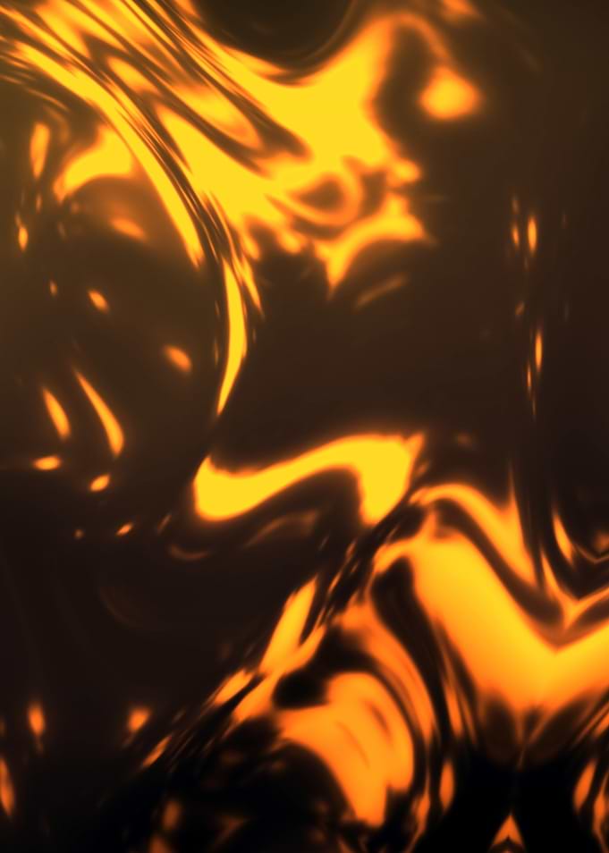 Abstract Golden Liquid Flowing Waves