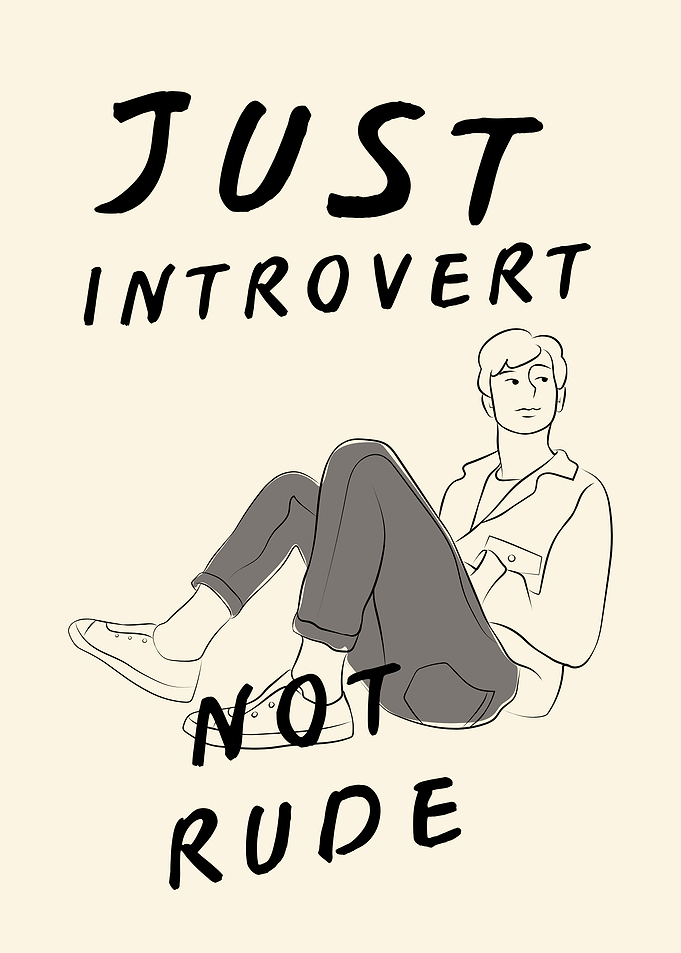 Just Introvert Not Rude Illustration