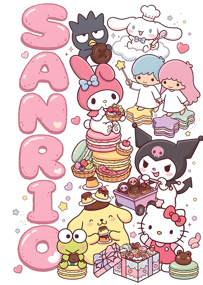 Sanrio Characters Sweet Treats Illustration
