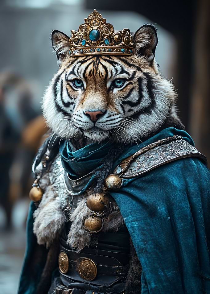 Royal Tiger King in Armor