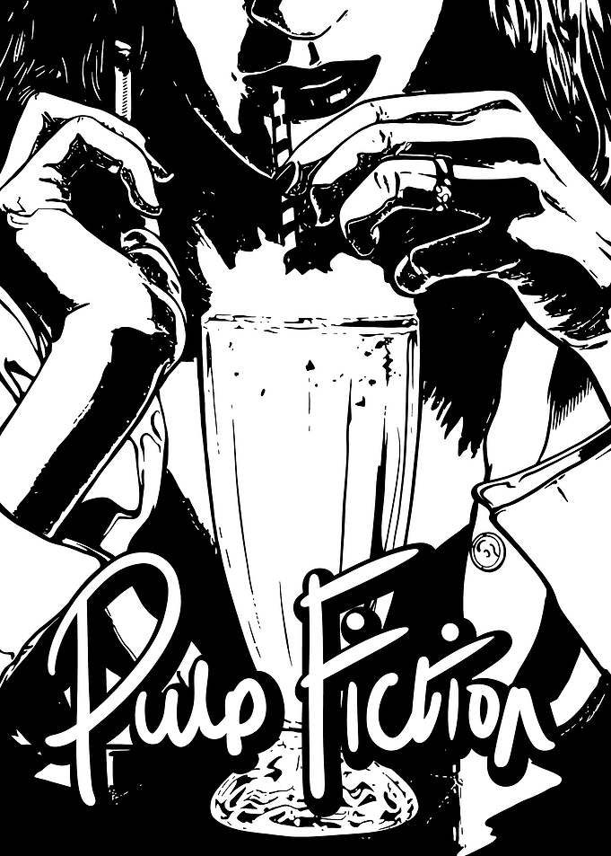 Pulp Fiction Mia Wallace Milkshake Poster