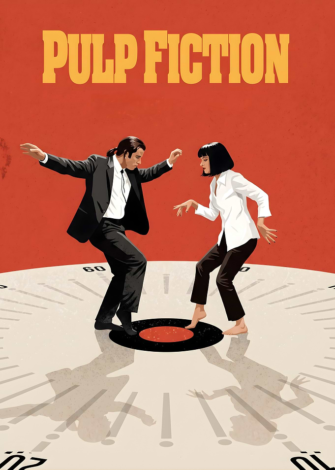 Pulp Fiction Movie Dance Scene Poster