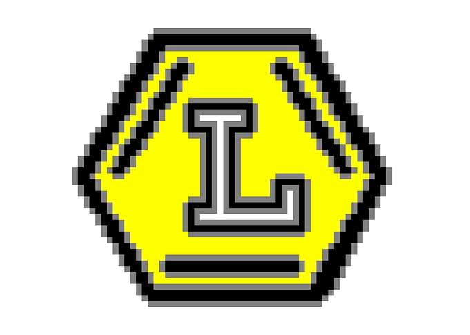 Pixel Art Letter L Emblem