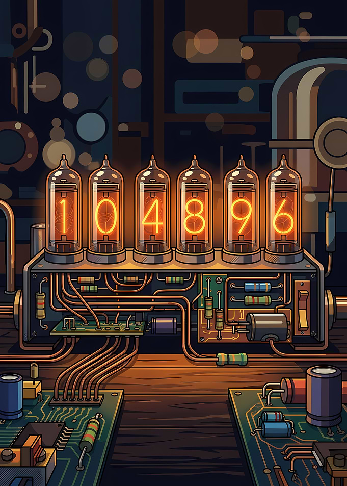 Nixie Tube Clock Circuit Board
