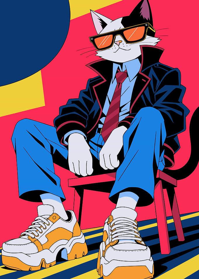 Cool Cat in Streetwear Style