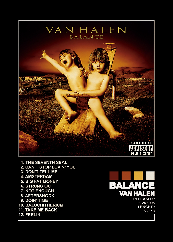 Van Halen Balance Album Poster