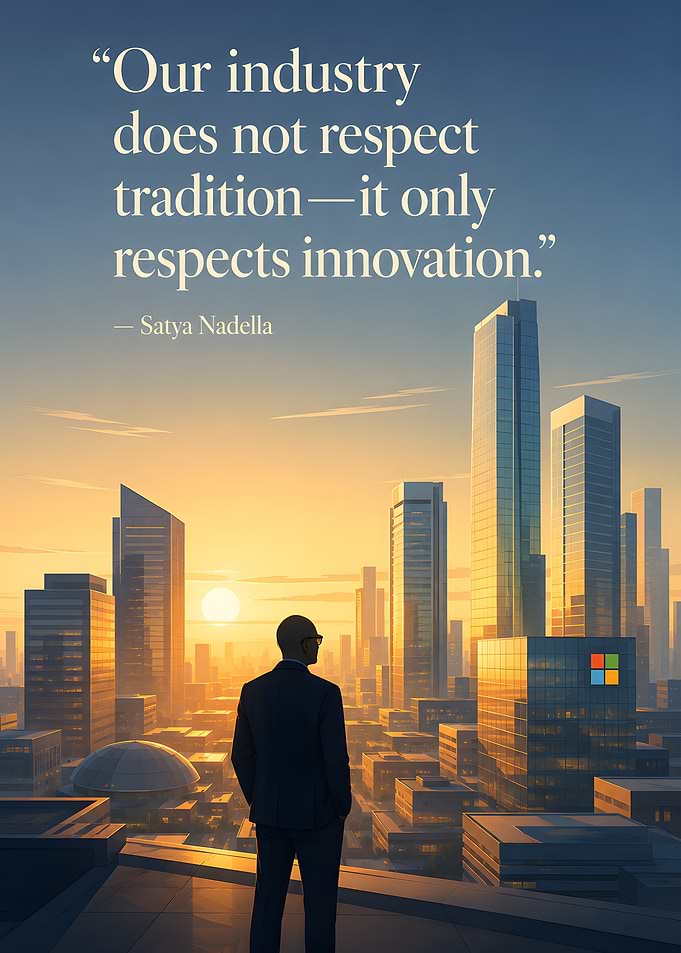 Satya Nadella Innovation Quote Poster
