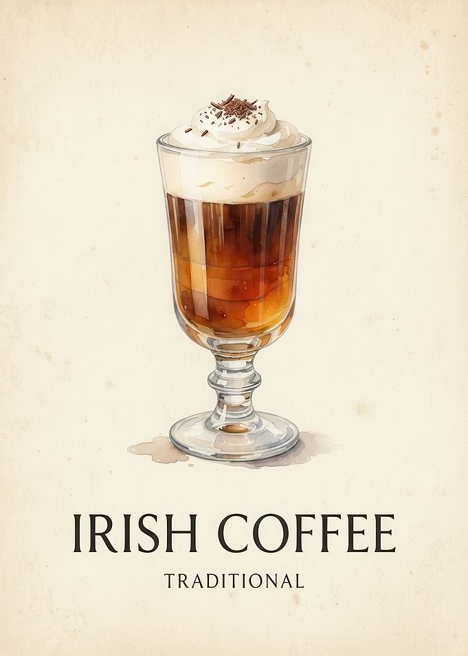 Traditional Irish Coffee Poster