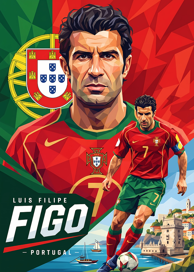 Luis Figo Portugal Soccer Poster