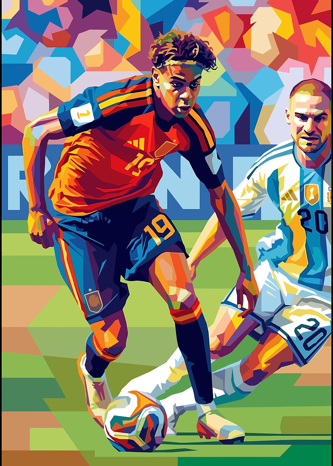 Lamine Yamal Soccer Pop Art