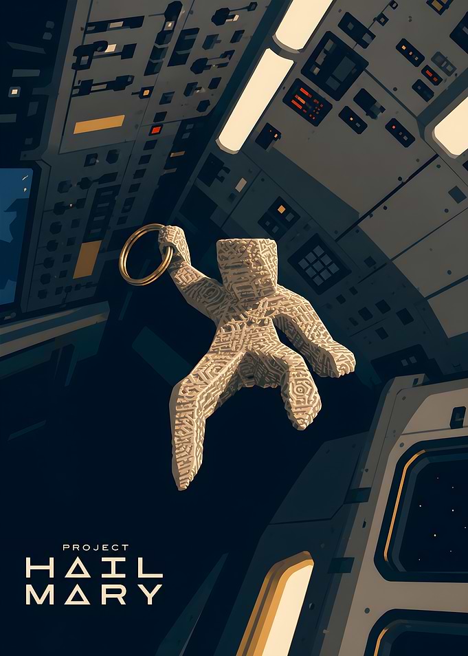 Project Hail Mary Rocky Keychain Poster