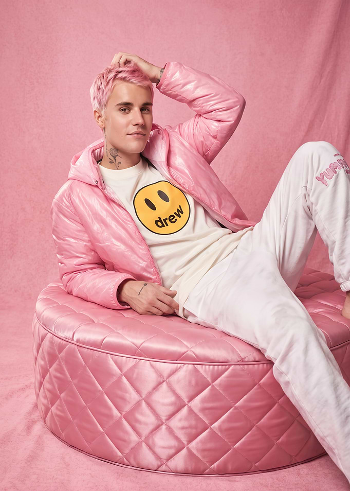 Justin Bieber in Pink Aesthetic