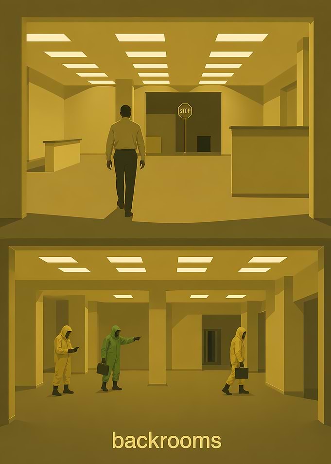 Backrooms Liminal Space Surreal Art