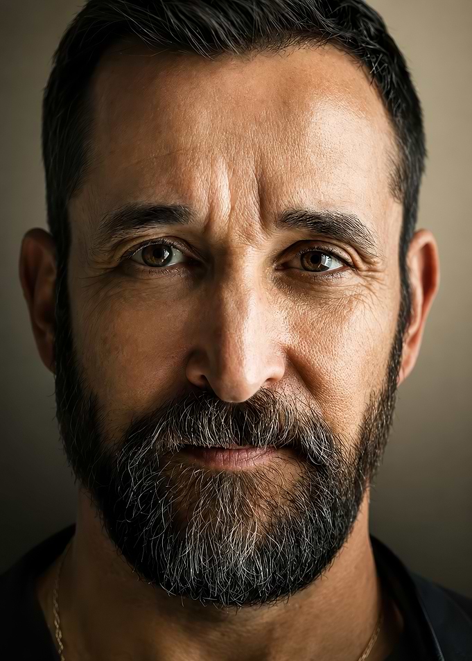 Portrait of a Mature Bearded Man