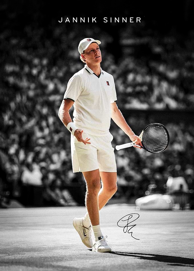 Jannik Sinner Tennis Poster