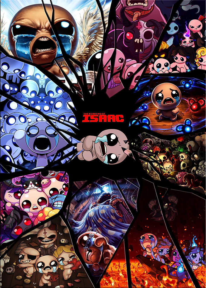 The Binding of Isaac Shattered Collage