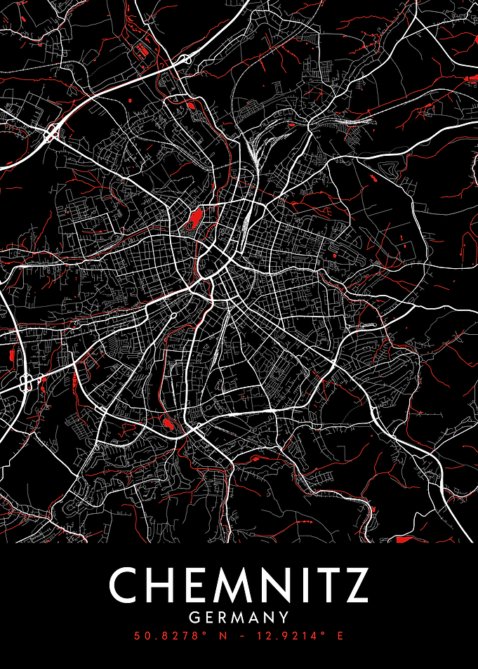 Chemnitz Dark Map