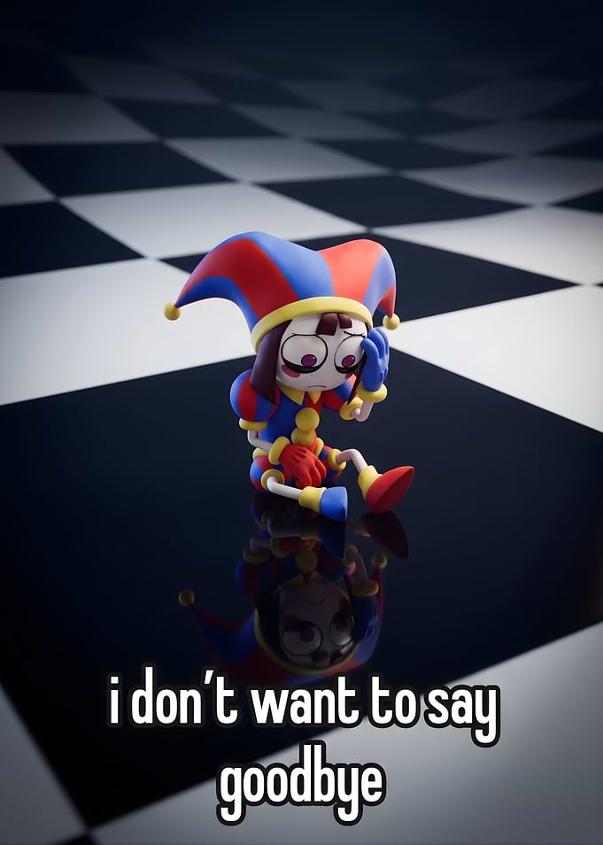 Pomni The Amazing Digital Circus Sad Jester Digital Art