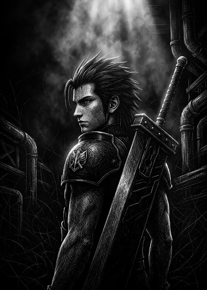 Zack Fair Final Fantasy Portrait