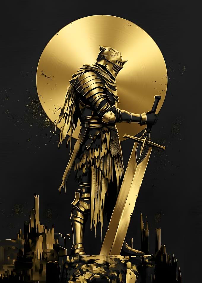 Golden Knight with Greatsword