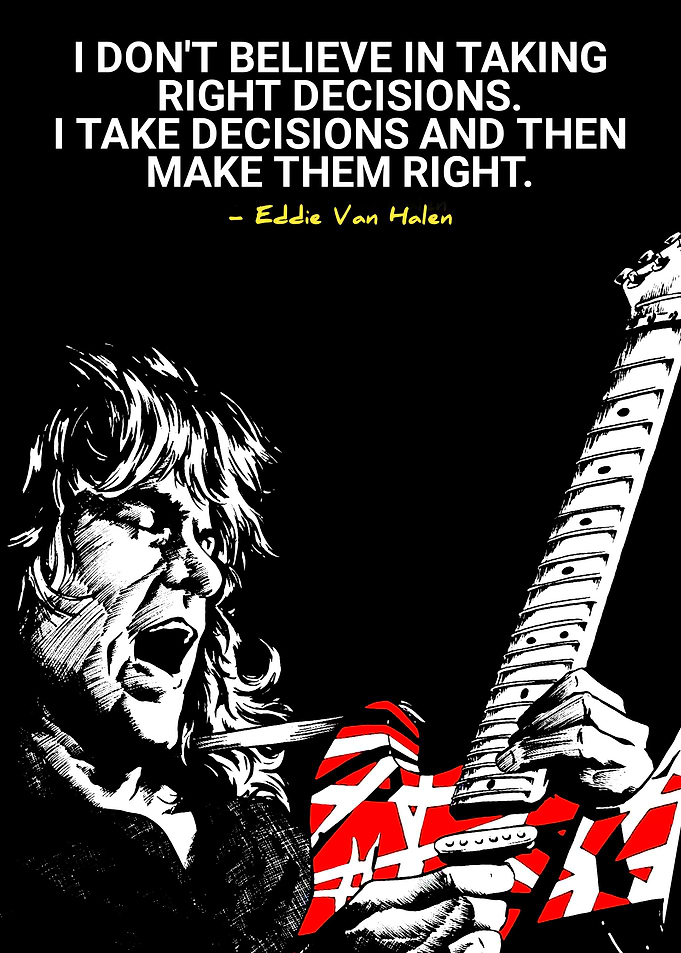 Eddie Van Halen Inspirational Quote Poster
