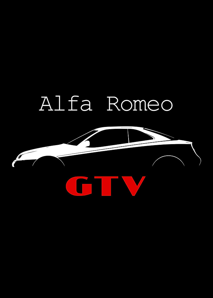 Alfa Romeo GTV Minimalist Car Poster