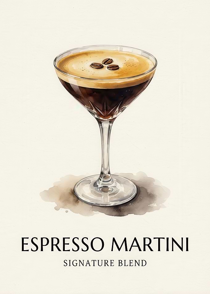 Espresso Martini Cocktail Art Print