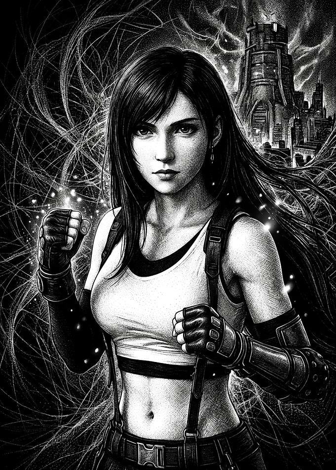 Tifa Lockhart Final Fantasy Portrait