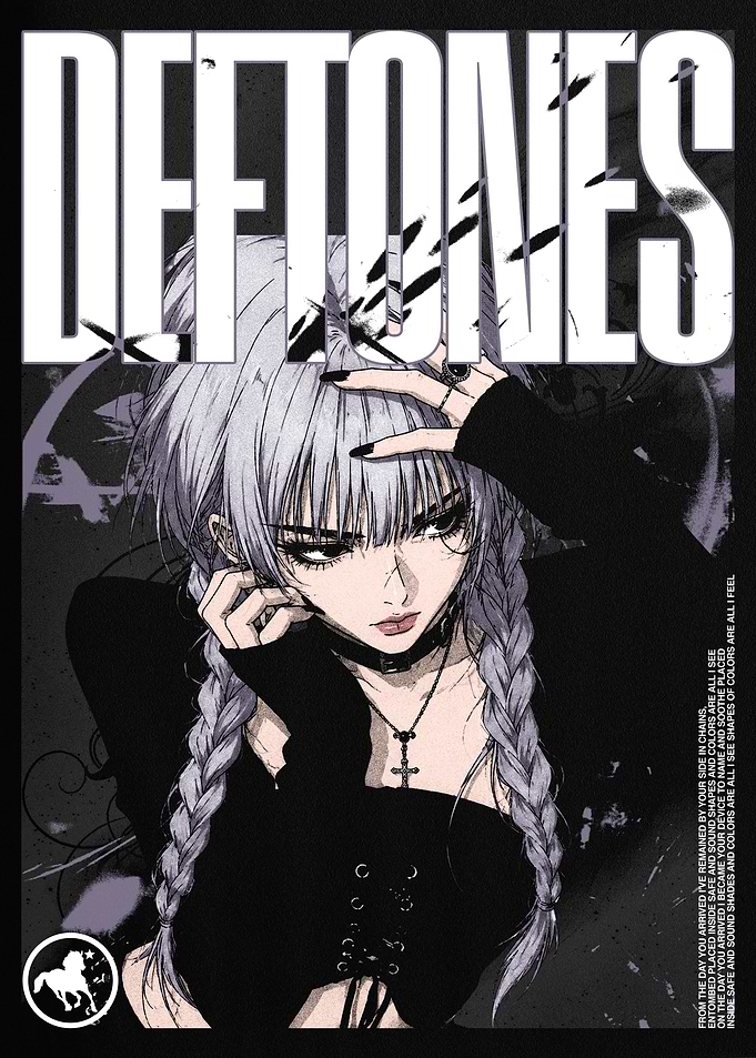 Deftones Anime Style Graphic Poster