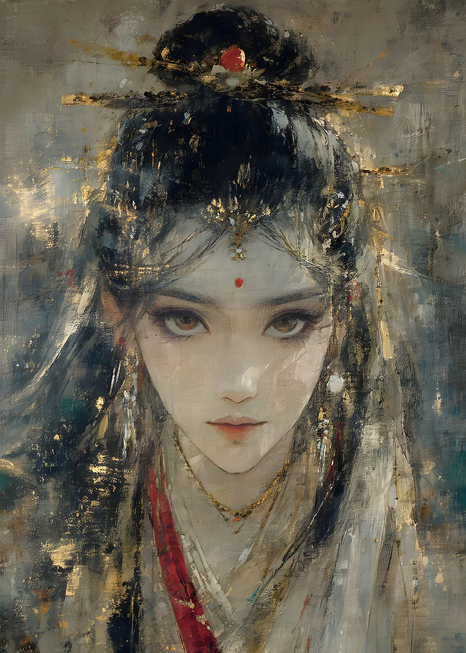 Ethereal Portrait of an Asian Noblewoman