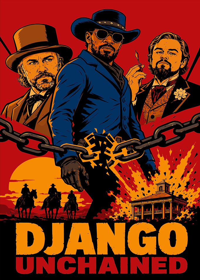 Django Unchained Movie Poster Art