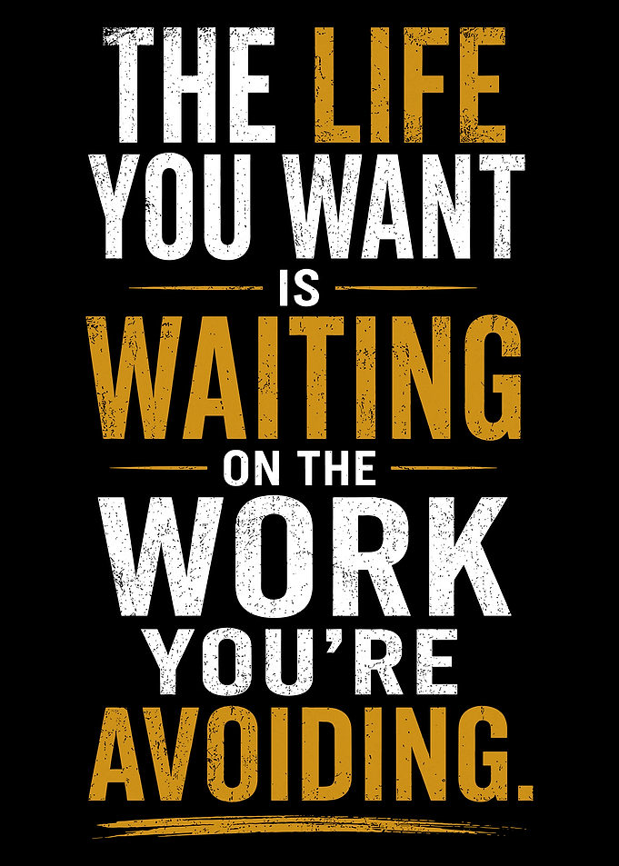 The Life You Want Motivational Quote Typography Wall Art Inspirational Poster