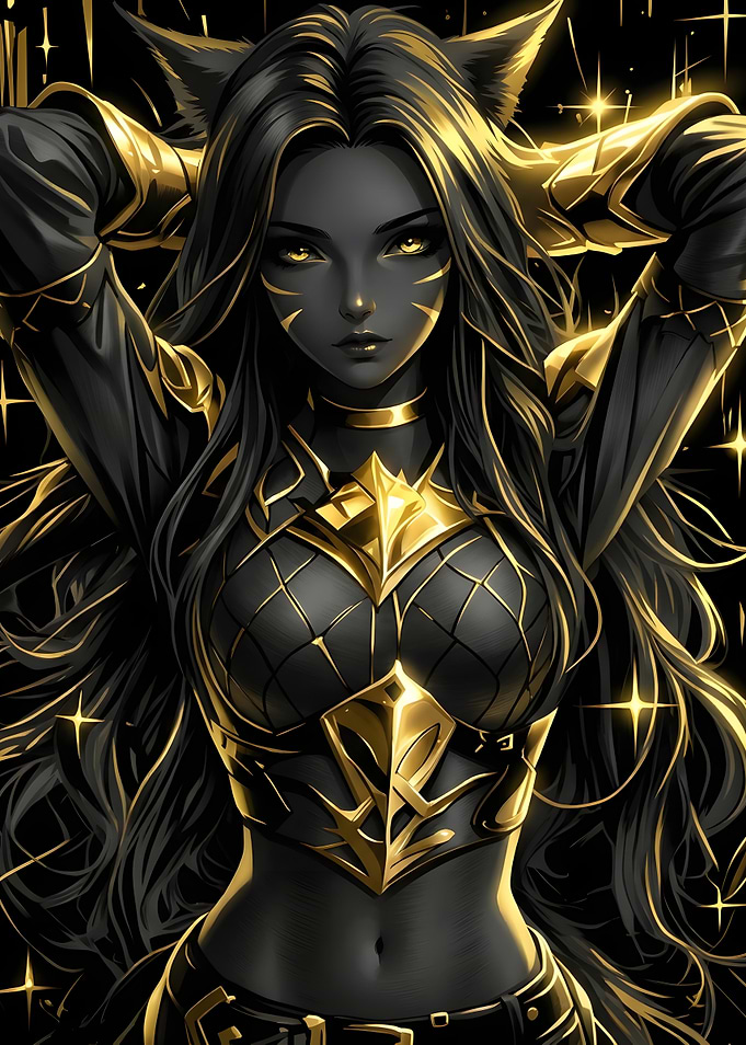 Golden Cat-Eared Warrior Princess