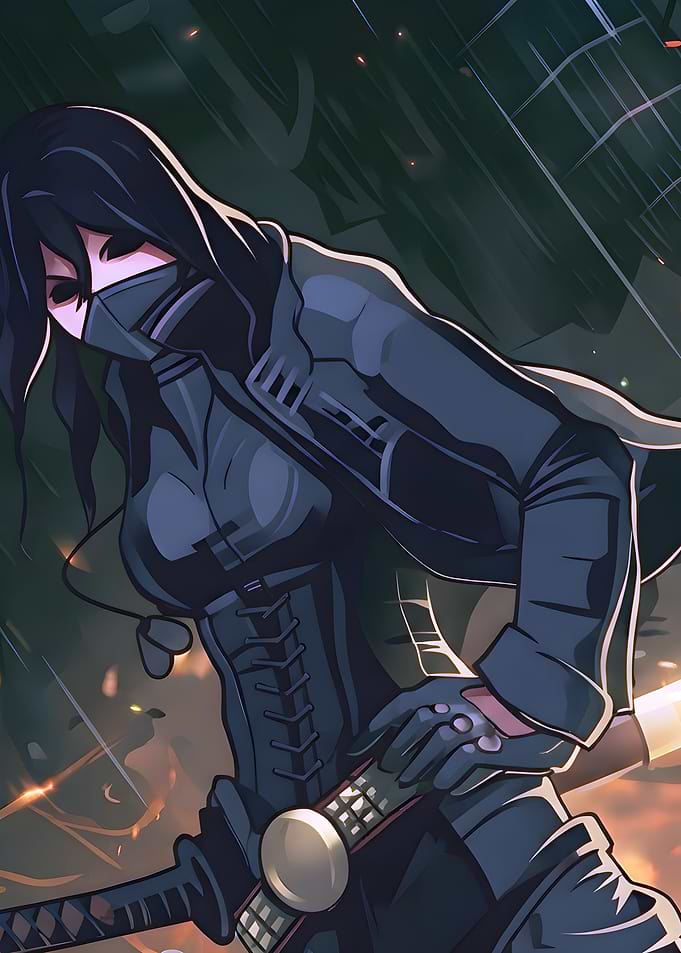 Anime Style Female Ninja Warrior