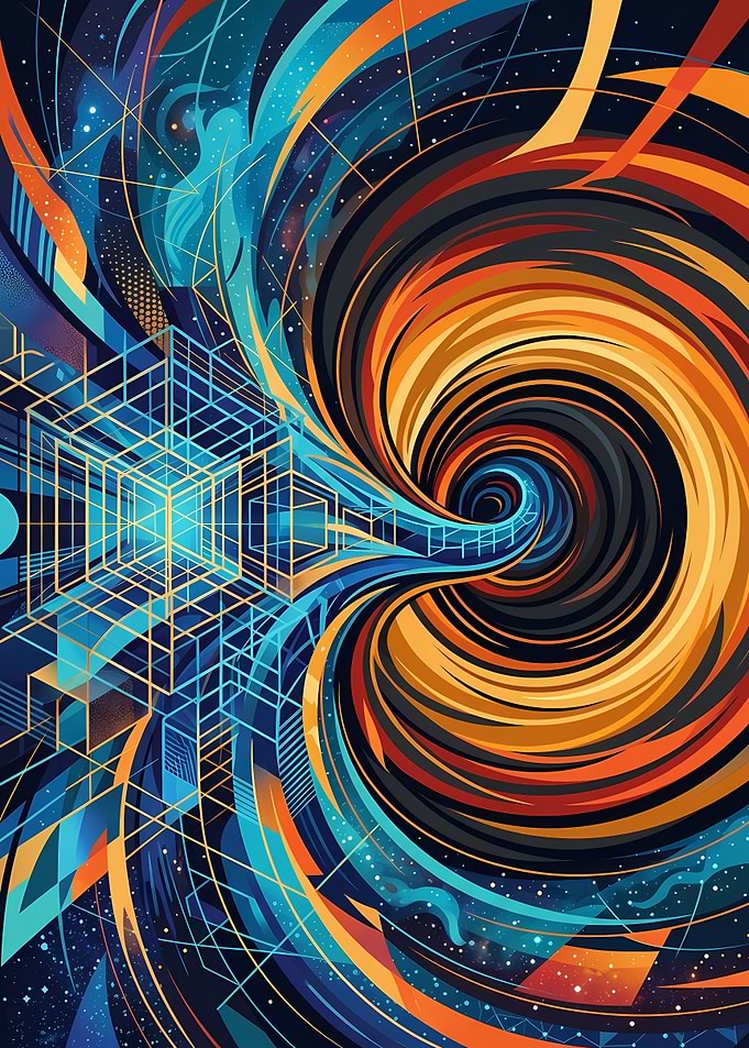 Abstract Cosmic Vortex and Geometric Grid