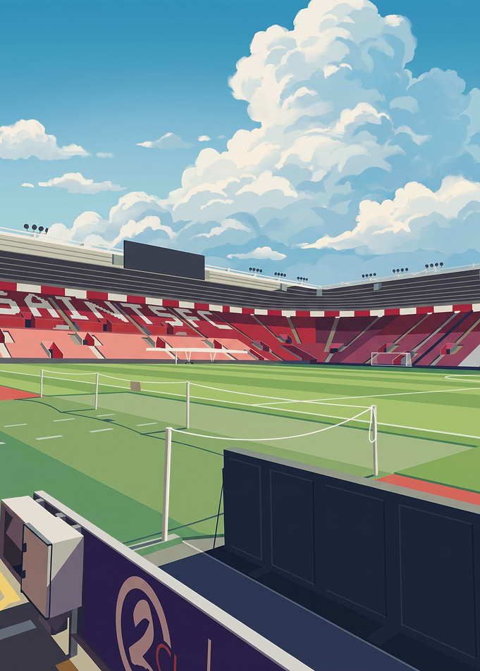 St. Mary's Stadium Soccer Field Illustration