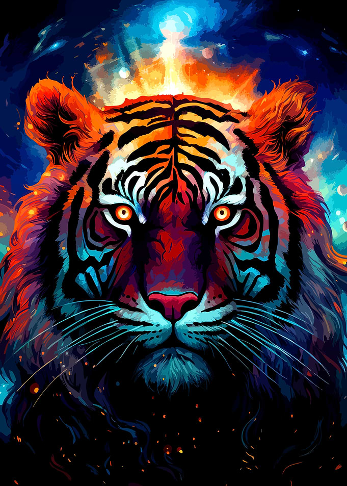 Cosmic Tiger Portrait