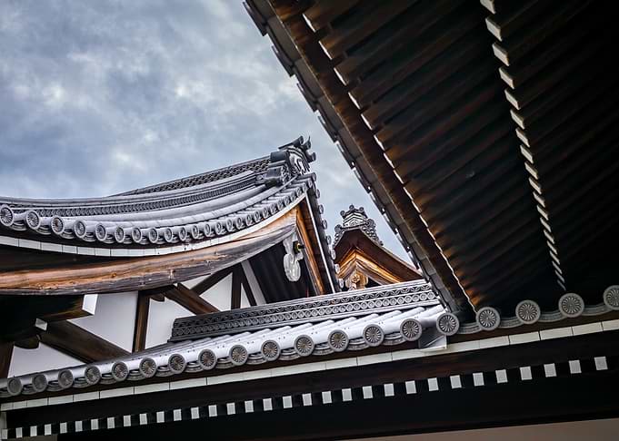 Traditional Japanese Temple Roof Architecture