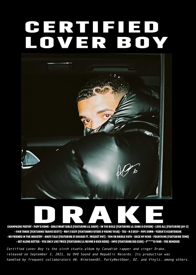 Drake Certified Lover Boy Album Poster