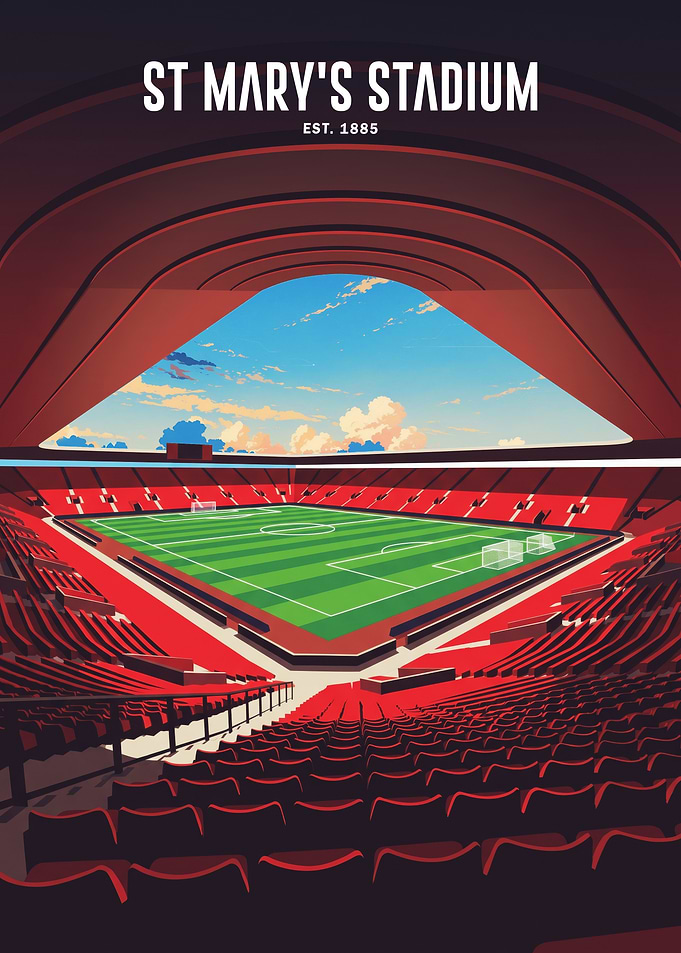 St Mary's Stadium Minimalist Poster