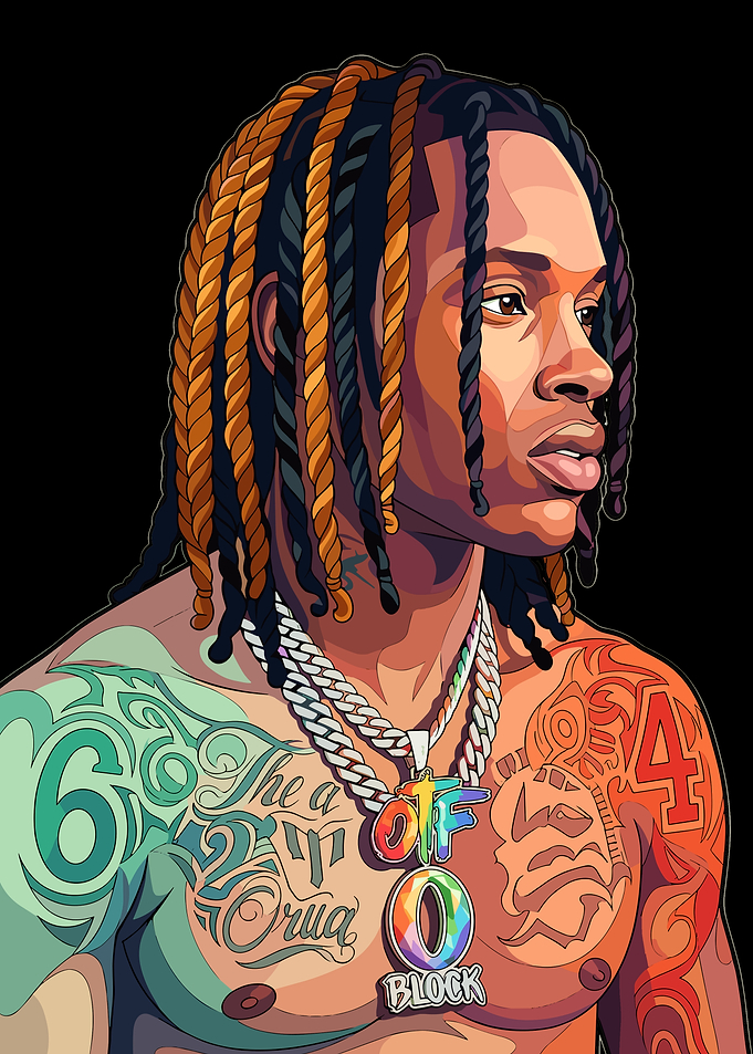 King Von Digital Portrait Illustration