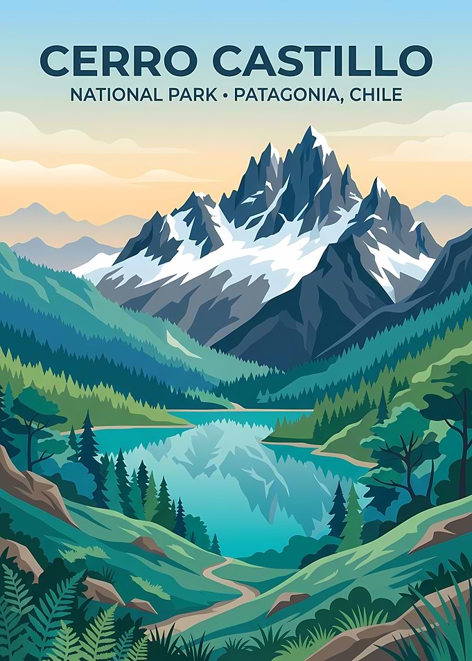 Cerro Castillo National Park Travel Poster