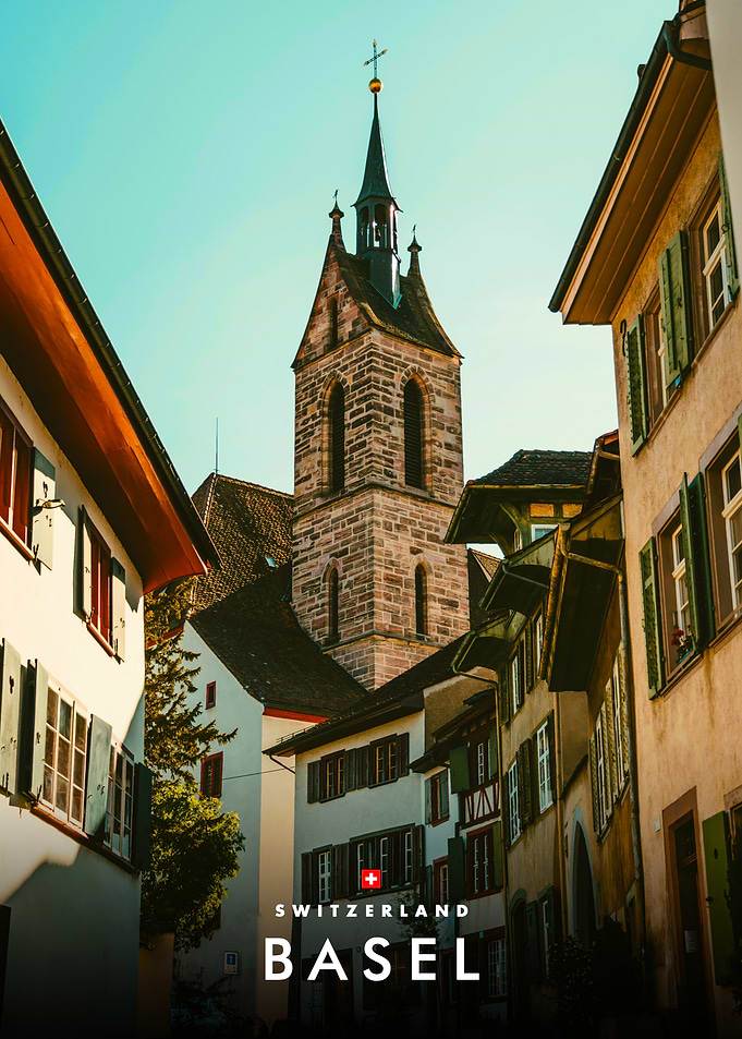 Basel Switzerland Old Town Street View